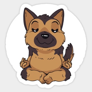 German Sheperd Yoga Sticker